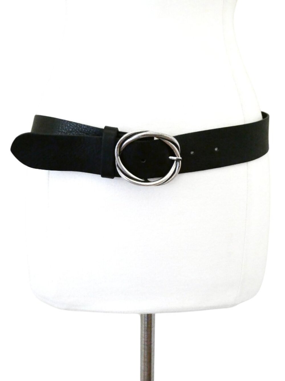 VALENTINA women's Black leather belt sz S